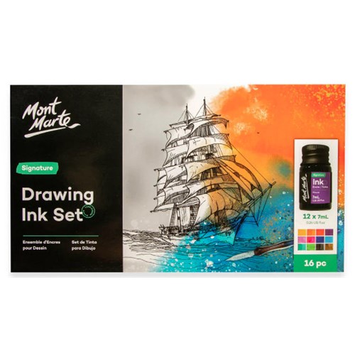 Drawing ink set 16pc